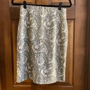 Paisley Pencil Skirt, Size 4